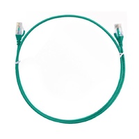 8ware CAT6 Ultra Thin Slim Cable 15m - Green Color Premium RJ45 Ethernet Network LAN UTP Patch Cord 26AWG for Data