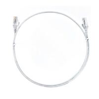 8ware CAT6 Ultra Thin Slim Cable 0.50m / 50cm - White Color Premium RJ45 Ethernet Network LAN UTP Patch Cord 26AWG for Data