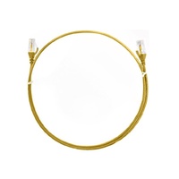 8ware CAT6 Ultra Thin Slim Cable 10m - Yellow Color Premium RJ45 Ethernet Network LAN UTP Patch Cord 26AWG for Data
