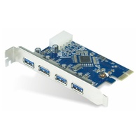 Astrotek 4x Ports USB 3.0 PCIe PCI Express Add-on Card Adapter 5Gbps Windows XP/7/8/10 Server 2008 & later Renesas 720201 Chipset ~USSUN-USB4300NS