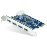 Astrotek 4x Ports USB 3.0 PCIe PCI Express Add-on Card Adapter 5Gbps Windows XP/7/8/10 Server 2008 & later Renesas 720201 Chipset ~USSUN-USB4300NS