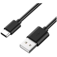 Astrotek 1m USB-C Type-C Data Sync Charger Cable Black Strong Braided Heavy Duty Charging for Samsung Galaxy Note 8 S8 Plus LG Google Macbook