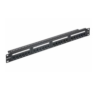 Astrotek 24 Ports UTP Patch Panel CAT6 RJ45 for 19' 1RU Rack Mount Data Network Cabinet Server PCB Type 110/Krone 3U' Black