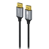 mbeat Tough Link 1.8m 16K DP to DP Cable - Space Grey 40Gbps 180cm × 2.2cm × 1.10cm