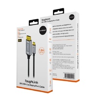 mbeat Tough Link 1.8m 16K USB-C to DP Cable - Space Grey 40Gbps USB-C (male) to DisplayPort 2.1 (male)