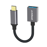 mbeat 'Tough Link' USB-C to USB 3.0 Adapter with Cable - Space Grey
