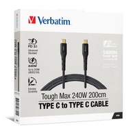 Verbatim Cable 240W USB-C to USB-C 200CM PD 3.1 and QC 3.0 and 4.0 Premium Cable