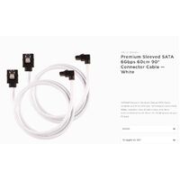 Corsair Premium Sleeved SATA 6Gbps 60cm 90 Connector Cable - White