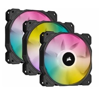 Corsair AF ELITE Series, AF120 RGB ELITE Black, 120mm Fluid Dynamic with AirGuide, 3 Pack with Lightng Node Core XT Fan Kit