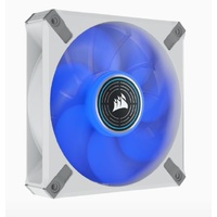 Corsair ML ELITE Series, ML120 LED ELITE WHITE, 120mm Magnetic Levitation Blue LED Fan with AirGuide, Single Pack(LS)