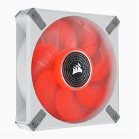 Corsair ML ELITE Series, ML120 LED ELITE WHITE, 120mm Magnetic Levitation Red LED Fan with AirGuide, Single Pack(LS)
