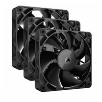 Corsair RX120 iCUE LINK RX120 120mm PWM Fan Triple Starter Kit. Black Fan - Glass fiber-reinforced LCP fan blades