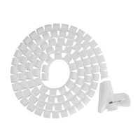 Brateck 15mm/0.59' Diameter Coiled Tube Cable Sleeve Material Polyethylene(PE) Dimensions 1000x15mm - White (LS)