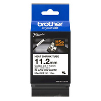 Brother HSE-231E 11.2MM BLACK ON WHITE HEAT SHRINK TUBE CATRIDGE 3:1 (compatible with PT-E300VP/E550WVP/D800W/P750W/P900W/P950NW)