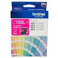 Brother LC-135XLM Magenta Ink Cartridge- MFC-J6520DW/J6720DW/J6920DW and DCP-J4110DW/MFC-J4410DW/J4510DW/J4710DW - up to 1200 pages