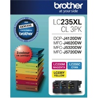 Brother LC-235XL Colour Value Pack,1X Cyan, 1XMagenta, 1XYellow