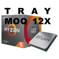 (MOQ 12x If Not Installed On MBs) AMD Ryzen 5 3600 'TRAY', 6 Core AM4 CPU, 3.6GHz 4MB 65W No Fan MOQ 12 or Ship Install On MB 1YW (AMDCPU) (TRAY-P)