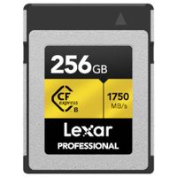 Lexar Professional Cfexpress Type B gold series 256GB – CFexpress Type B 1750MB/s read, 1500MB/s write, minimum sustained write speeds of 1300MB/s1