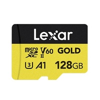 Lexar  GOLD micro SDXC UHS-II Card 128G up to 280MB/s read, up to 100MB/s write FULL-HD & 4K Video, up to 280MB/s read, up to 100MB/s write