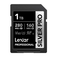 Lexar Professional SILVER PRO 1TB SDXC™ UHS-II Card 1TB—C10,  UHS-II(U3), V60,  Silver Pro, up to 280MB/s read, 160MB/s write