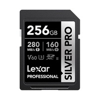 Lexar Professional SILVER PRO 256GB SDXC™ UHS-II Card 256GB—C10,  UHS-II(U3), V60, Silver Pro,  up to 280MB/s read, 160MB/s write