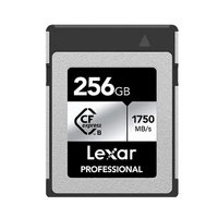 Lexar Professional CFexpress™ Type B card Silver Series 256GB—Up to 1750MB/s read, up to 1300MB/s write,minimum sustained write speed 480MB/s1