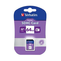 Verbatim SDXC 64GB (Class 10 UHS-I) Up to 45MB/Sec 300X read speed