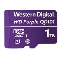 Western Digital WD Purple 1TB MicroSDXC Card 24/7 -25C to 85C Weather & Humidity Resistant for Surveillance IP Cameras mDVRs NVR Dash Cams Drones