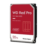 Western Digital WD Red Pro 20TB 3.5' NAS HDD SATA3 7200RPM 512MB Cache 24x7 300TBW ~24-bays NASware 3.0 CMR Tech 5yrs wty (LS)