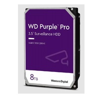 Western Digital WD Purple Pro 8TB 3.5' Surveillance HDD 7200RPM 256MB SATA3 245MB/s 550TBW 24x7 64 Cameras AV NVR DVR 2.5mil MTB