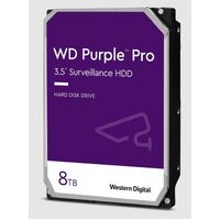 Western Digital WD Purple Pro 8TB 3.5' Surveillance HDD 7200RPM 256MB SATA3 245MB/s 550TBW 24x7 64 Cameras AV NVR DVR 2.5mil MTBF