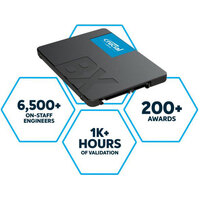 Crucial BX500 1TB 2.5' SATA3 6Gb/s SSD - 3D NAND 540/500MB/s 7mm 1.5 mil MTBF 3yr wty Acronis True Image Solid State Drive