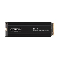 Crucial P310 4TB Gen4 2280 NVMe SSD Heatsink 7100/6000 MB/s R/W 800TBW 1000K/1000K IOPS 1.5M hrs MTTF Full-Drive Encryption M.2 PCIe4 5yrs
