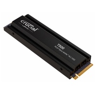 Crucial T500 1TB Gen4 NVMe SSD with Heatsink - 7300/6800 MB/s R/W 600TBW 1440K IOPs 1.5M hrs MTTF with DirectStorage