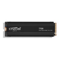 Crucial T700 4TB Gen5 NVMe SSD Heatsink - 12400/11800MB/s R/W 2400TBW 1500K IOPs 1.5M hrs MTTF with DirectStorage for Intel 13th Gen & AMD Ryzen 7000