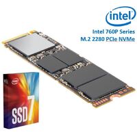Intel 760P Series M.2 80mm 1000GB 1TB SSD 3D2 TLC PCIe NVMe 3230/1625MB/s 340K/275K IOPS 1.6 Million Hours MTBF Solid State Drive 5yrs