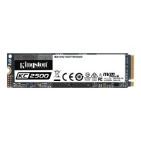 Kingston KC2500 2TB M.2 NVMe PCle SSD 3D NAND 3,500/2,900MB/s 375,000/300,000 IOPS 1.2PBW XTS-AES 256 bit Encryption 2M hrs MTBF 5yr wty