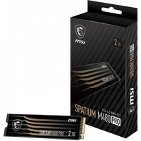 MSI SPATIUM M480 PRO PCIe 4.0 NVMe M.2 1TB SSD, 1GB DDR4, Sequential Read up to 7400MB/s, Sequential Write up to 6000MB/s, 700 TBW, 5 Year Warranty