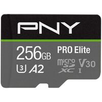 PNY P-SDU256V32100PRO-GE  Micro SD Pro Elite U3/A2/V30 256GB (AMZ)