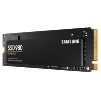 Samsung 980 500GB NVMe SSD 3100MB/s 2600MB/s R/W 400K/470K IOPS 300TBW 1.5M Hrs MTBF AES 256-bit Encryption M.2 2280 PCIe 3.0 Gen3 5yrs Wty