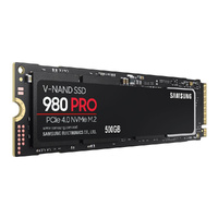 Samsung 980 Pro 500GB Gen4 NVMe SSD - 6900MB/s 5000MB/s R/W 1000K/1000K IOPS 300TBW 1.5M Hrs MTBF for PS5 5yrs Wty