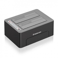 Simplecom SD352 USB 3.0 to Dual SATA Aluminium Docking Station with 3-Port Hub and 1 Port 2.1A USB Charger