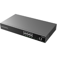Grandstream GWN7801P Enterprise Layer 2+ Managed Network Switch - 8 Ethernet Ports, 2 SFP Ports, PoE