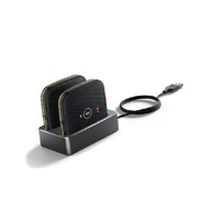 Yealink CPW65-PKG,  2x CPW65 Wireless Microphones, WDD60 Dect Dongle, 1.8m USB cable, 5V/2A Power Adapter,  Charger Cradle, for use with MTR Solutions