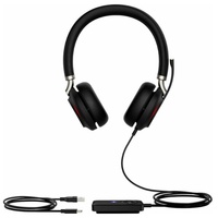 Yealink UH38 Dual Mode USB and Bluetooth Headset, USB-A,Teams Call Controller with Built-In Battery Dual Noise-Canceling Mics, Busy Light, Teams