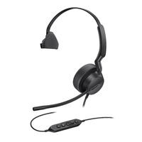 YealinkUH42 Mono UC USB-C/A USB Wired Headset, Noise-Canceling Microphone, Leather Ear Cushions, Controller, USB-C  cord with USB-A adapter