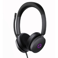 Yealink UH48 UC USB Wired Headset Hybrid Active Noise Cancellation, Four-Microphone Noise-canceling Technology,  Swift Plug & Play All-Day Comfort