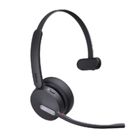 Yealink WH64 Hybrid Mono Teams DECT Wireless Headset, DECT & Bluetooth Hybrid Wireless Technology, 3-Mic Noise Cancellation, Teams, Dongle WDD60