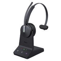Yealink WH64 Mono Teams DECT Wireless Headset, DECT & Bluetooth Wireless Technology, 3-Mic Noise Cancellation, Charging Stands, Carrying Bag