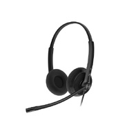 Yealink YHM341-LITE Wideband QD Mono Headset, Leather Ear Cushion, for Yealink IP Phones, QD cord not included, Noise-canceling, HD Voice Quality